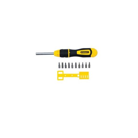 10-PC Multibit ratcheting screwdriver - Stanley 68-010