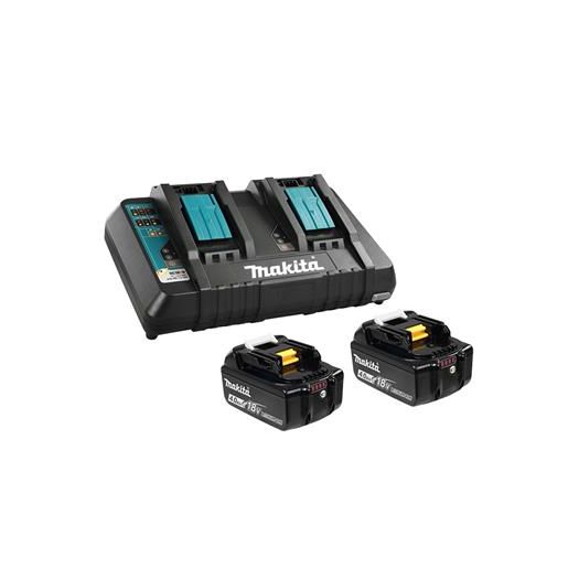 18V Li-ion Battery and dual-port rapid charger Kit - MaKita - Y-00315