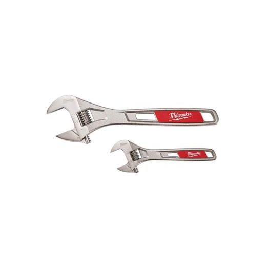 2-Piece 6 in. and 10 in. Adjustable Wrench Set - Milwaukee 48-22-7400