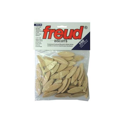 50 compressed hardWood biscuits for Wood joining #00 - Freud 950-00