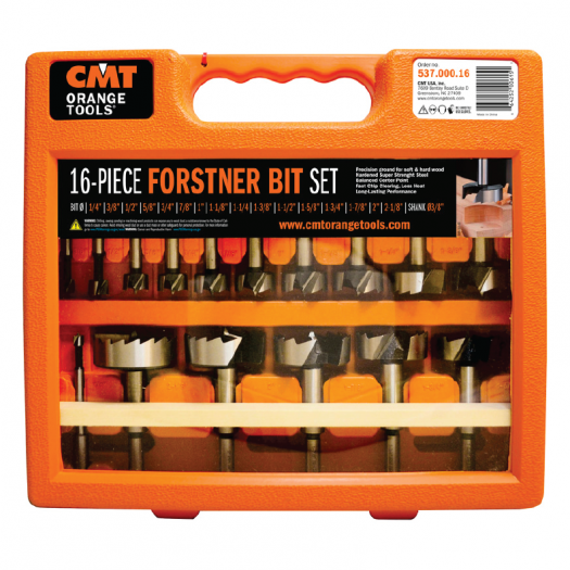 Coffret de 16 mèches à façonner type Forstner CMT 537.000.16 CMT Orange Tools