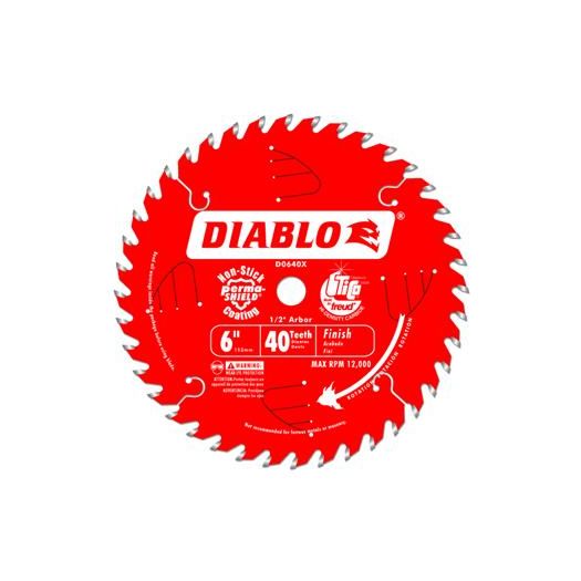 6 IN. X 40 TOOTH FINISH SAW BLAde - D0640X