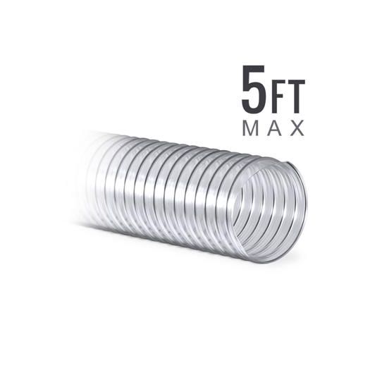 Tuyau flexible renforcé transparent de 8 po x 5 pi - Oneida DHF080500