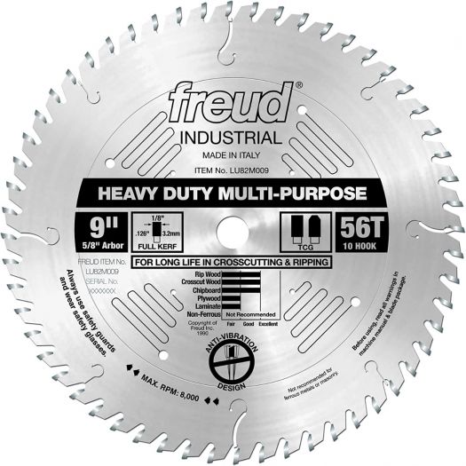 Heavy Duty Multi-Purpose Blade 56 teeth 9 Dia.
