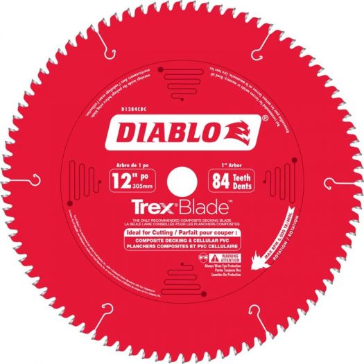 Lame de Scie 12" 84 dents TREX D1284CDC plancher composite Diablo Tools