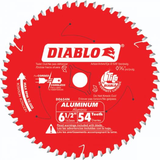 Lame de Scie à onglet 6-1/2? X 54T Medium Aluminium Diablo Tools D0654NA