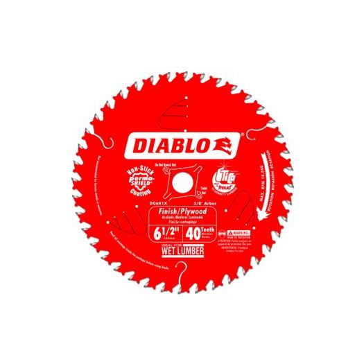 Diablo 6-1/2 in. x 40 Tooth Finish/PlyWood Trim Saw Blade - D0641X
