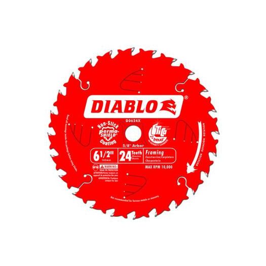 Diablo D0624A 6-1/2 in. 24 Tooth Framing Saw Blade - D0624A