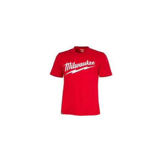 Heavy Duty T-Shirt with Logo - Men's- Red- Milwaukee - 607R