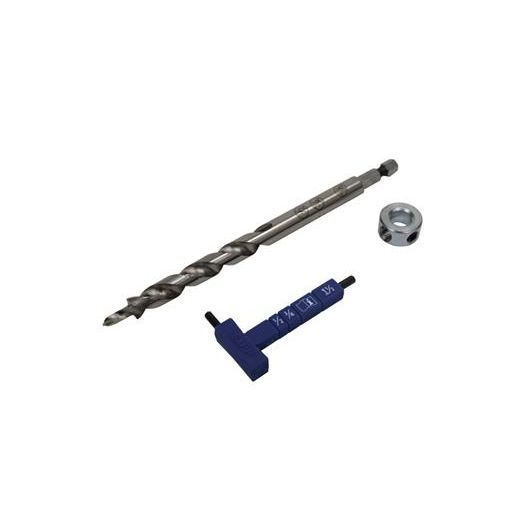 Easy-Set Drill Bit with Stop Collar & Gauge/Hex Wrench - Kreg KPHA308