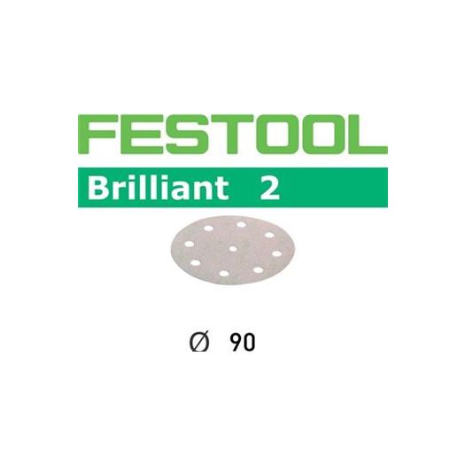Festool P220 Grit Brilliant 2 Abrasives Pack of 100 - 497386