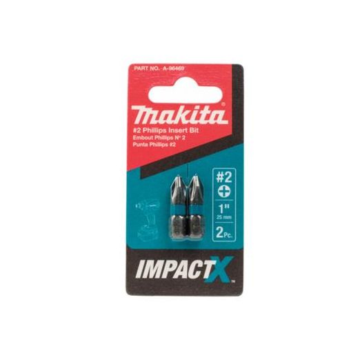 ImpactX #2 Phillips 1'' Insert Bit 2/pk - MaKita - A-96469