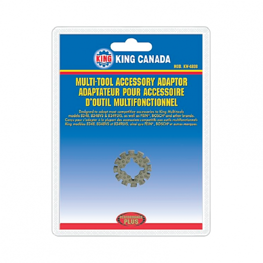 Adaptateur pour accessoire d"outil multifonctionnel King KW.4808 KING CANADA KW-4808