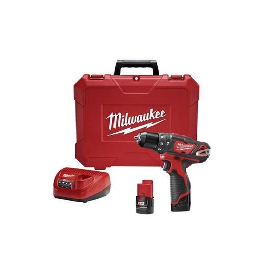 M12 3/8” Hammer Drill/Driver Kit - Milwaukee 2408-22