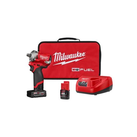 M12 FUEL Stubby 1/2" Impact Wrench Kit - Milwaukee - 2555-22