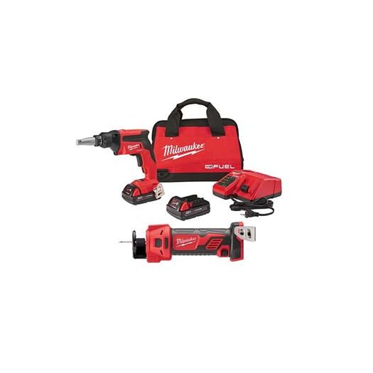 Drywall screwgun CP and Cut out tool kit – Milwaukee 2866-22CTP