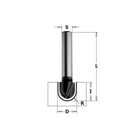 ROUND NOSE ROUTER BITS - CMT 81410