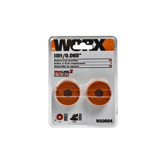 WORX WA0004 Replacement 10-Foot Grass Trimmer/Edger Spool Line 2-Pack