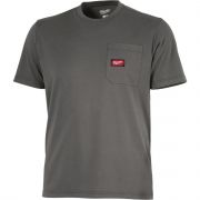 Heavy Duty T-Shirt with Pocket - Men's- Gray- Milwaukee - 605B