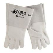 Cow grain leather glove with gauntlet safety cuff T- CROMSON - CR8403