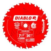 DIABLO 7-1/4 IN. X 24 TOOTH FRAMING SAW BLADE - D0724A