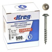 Kreg Pocket Screws - 1-1/2" #8 Coarse Washer-Head 500ct