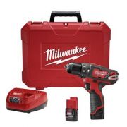 M12™ 3/8” Hammer Drill/Driver Kit - Milwaukee 2408-22