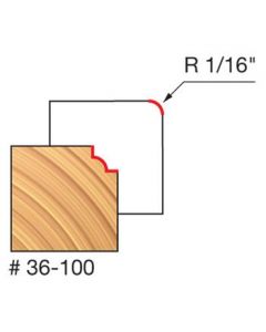 1/16" radius - Beading bit - Freud 36-100