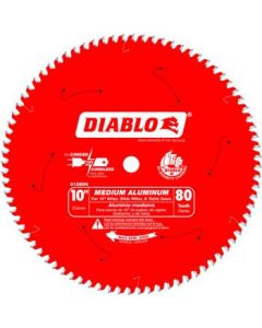 Lame de scie moyenne en aluminium de 10 po x 80 dents - Diablo Tools D1080N