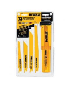 12-pieces bi-metal reciprocating saw blade set - Dewalt DW4892