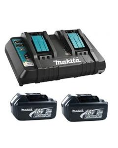 Batterie Li-Ion 2 x 18 V 30 Ah et chargeur rapide -Makita T-03252X