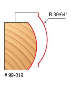 39/64" radius - Convex edge bit - Freud 99-019