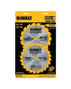 6-1/2" construction circular saw blade combo pack - Dewalt DW9158X