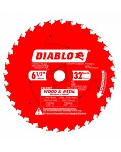 Lame de Scie au carbure pour bois et Métal de 6 1/2 po x 32 dents - Diablo D0632GPA Diablo Tools