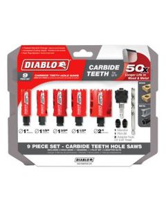 Ensemble de 9 scies emporte-pièces  - Diablo tools - DHS009SPC