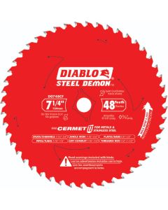 7-1/4 in. x 48 Tooth Cermet II Saw Blade for Metals and Stainless Steel - DIABLO - D0748CFA