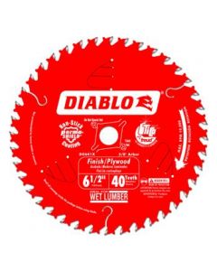 Diablo 6-1/2 in. x 40 Tooth Finish/Plywood Trim Saw Blade - D0641X