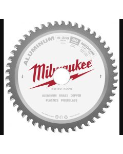 Lame de scie circulaire pour la coupe de l'aluminium 5-3/8" x 50 dents en carbure - Milwaukee - 48-40-4075