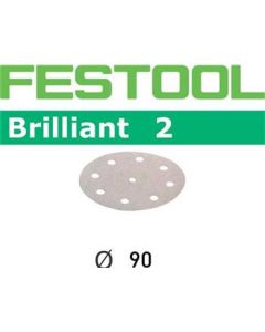 Festool P240 Grit Brilliant 2 Abrasives Pack of 100 - 497387