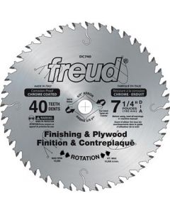 Finishing and plywood blade - 40 teeths - 7 1/4" - Freud DC740A
