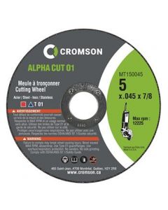 Cutting Wheels ALPHA CUT 01  4-1/2 x .045 x 7/8" - Cromson - MT145045